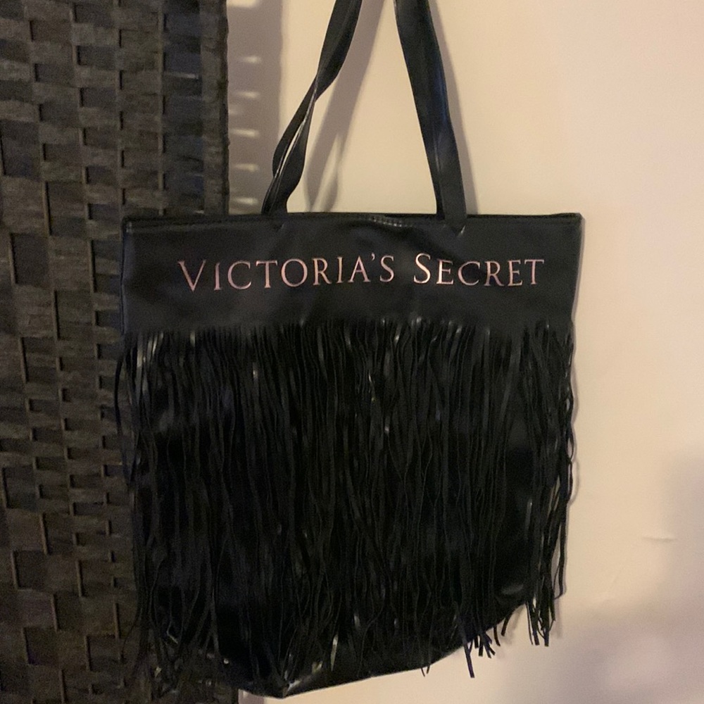 Victoria’s Secret black frilly tote